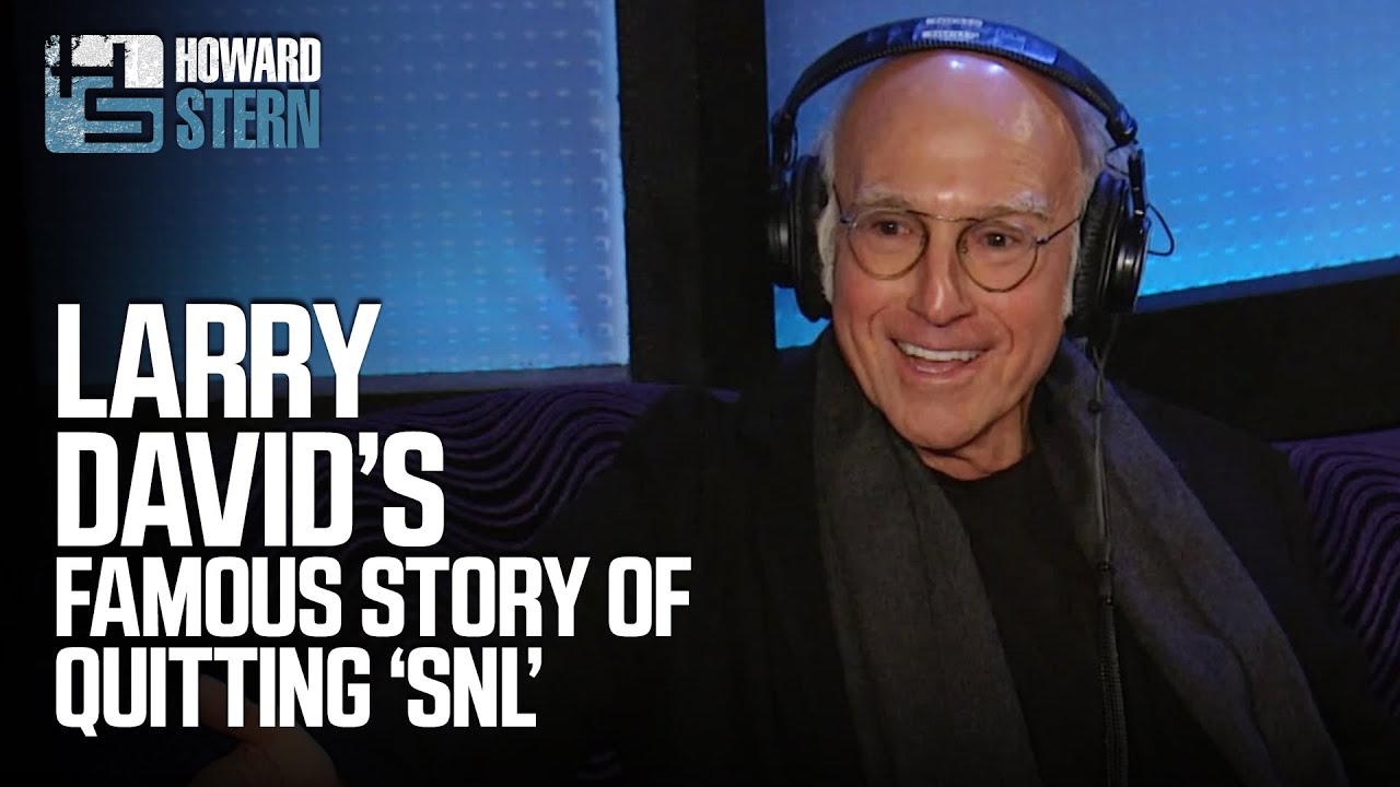 Larry David wearing headphones during his Howard Stern Show interview